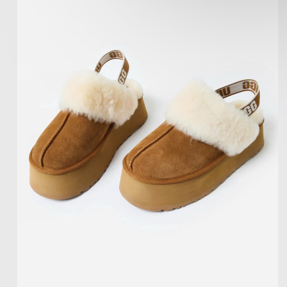 UGG Brown and Cream Platform Shoes
